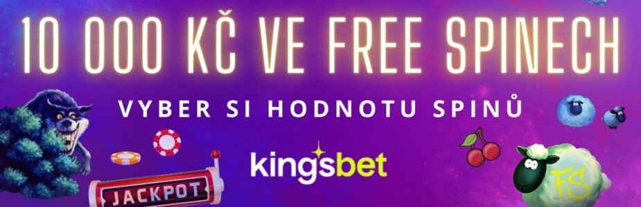 10 000 Kč ve free spinech u Kingsbetu