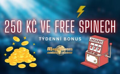 250 Kč ve free spinech u Magic Planet