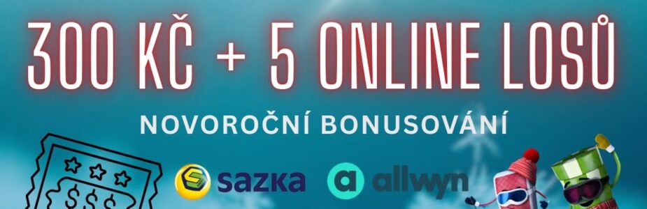 300 Kč + 5 online losů u Allwyn