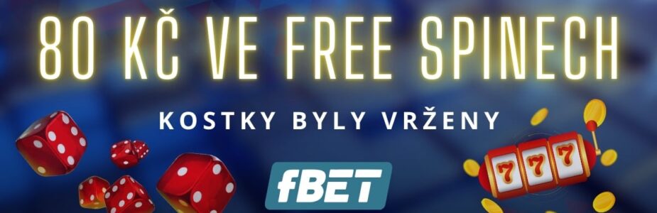80 Kč ve free spinech v casinu fBET