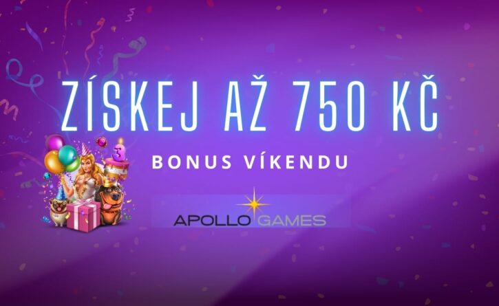 Apollo Games přináší bonus víkendu až 750 Kč