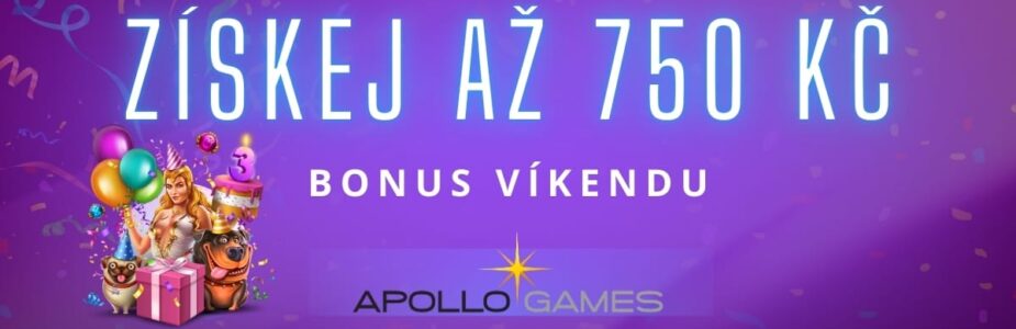 Apollo Games přináší bonus víkendu až 750 Kč