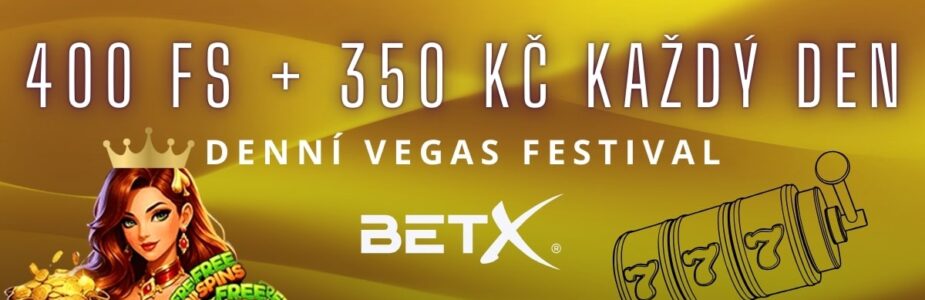 BetX 400 FS + 350 Kč