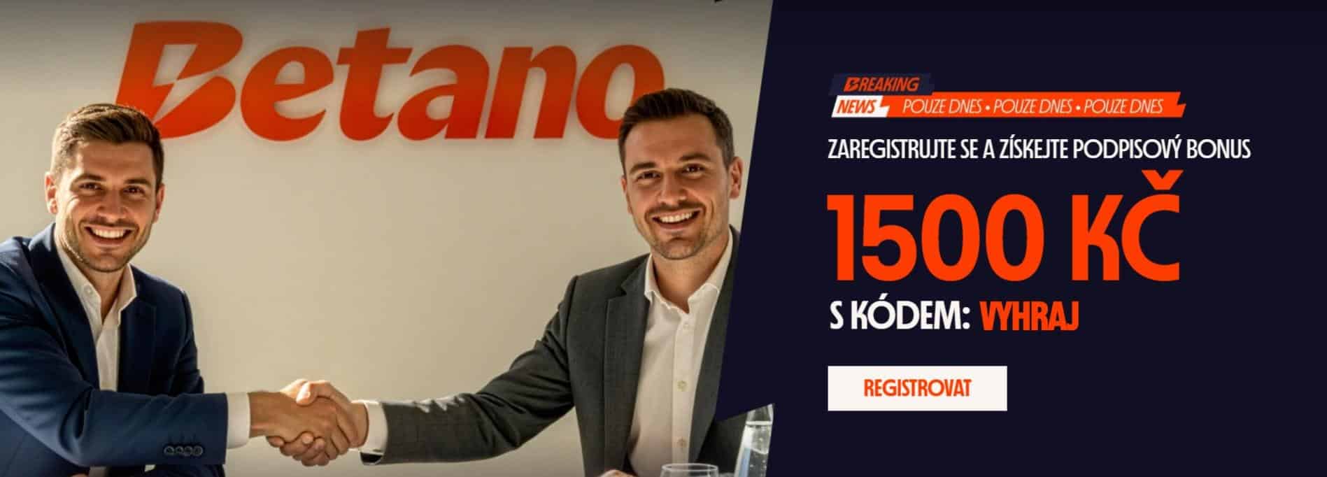 Betano registrační bonus