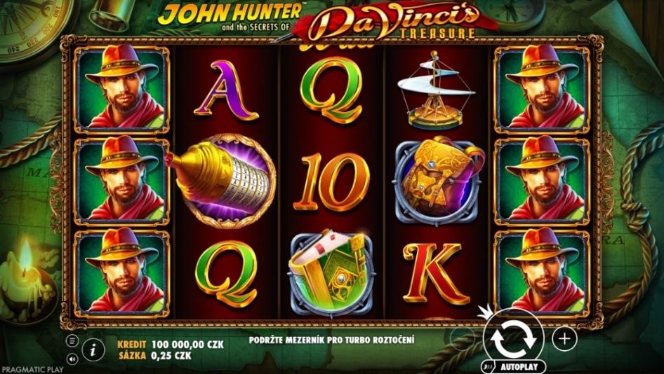 John Hunter and the secrets of Da Vinci’s Treasure od Pragmatic Play