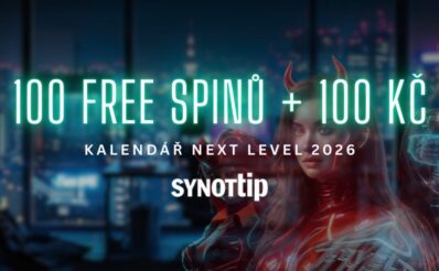 Synottip bonus 100 otoček a 100 Kč