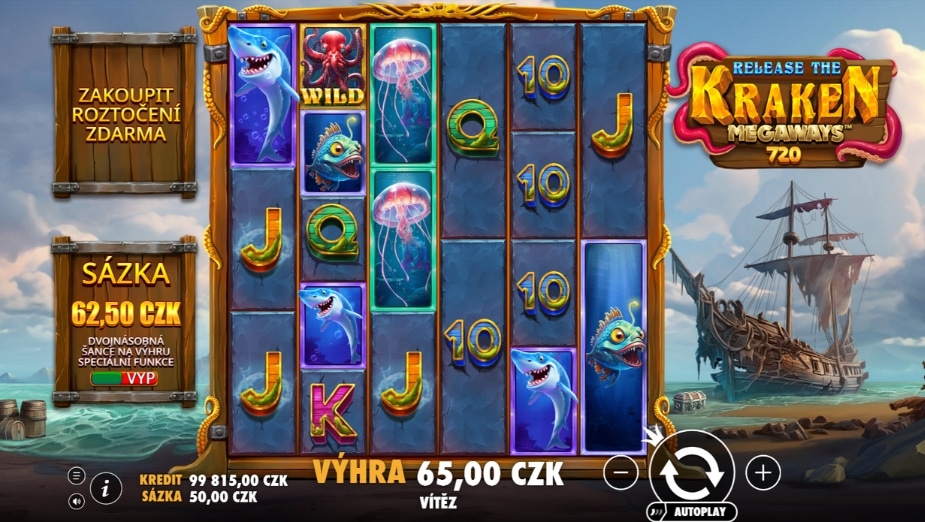 Téma a symboly Release the Kraken Megaways