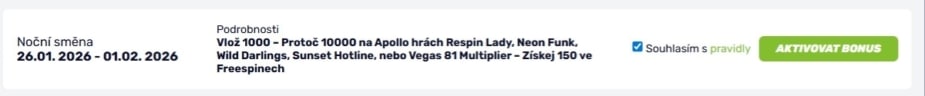 Aktivace bonusu fBET
