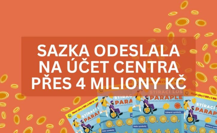 Sazka odeslala na účet Centra Paraple poslední částku za loňský rok!