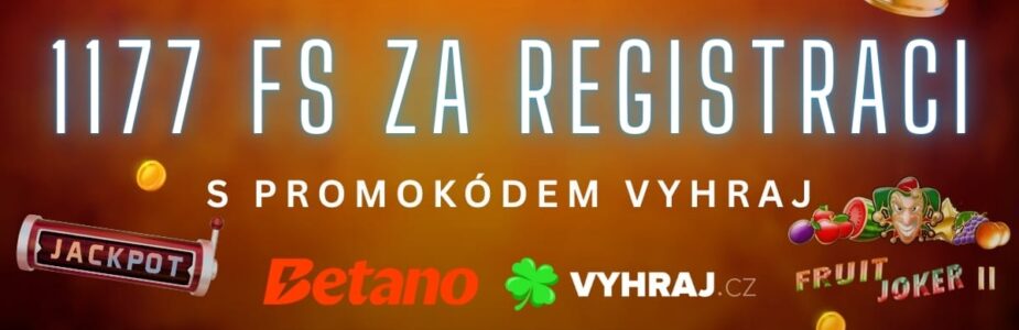 Registrační bonus 1177 FS u Betana