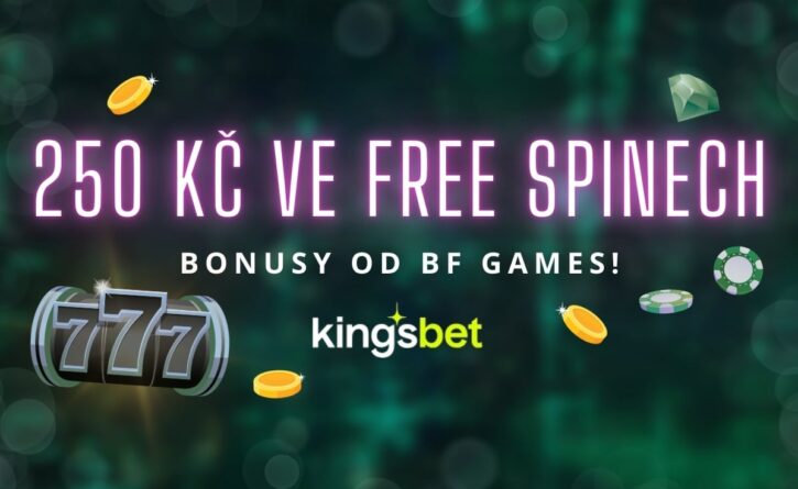 250 Kč ve free spinech u Kingsbetu