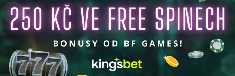 250 Kč ve free spinech u Kingsbetu