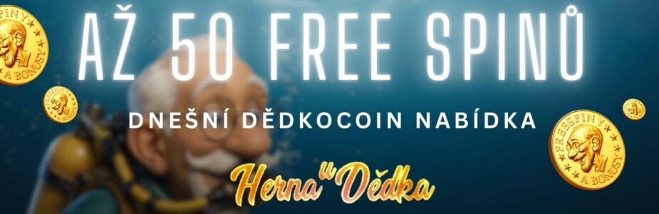 Herna U Dědka nabízí až 50 free spinů