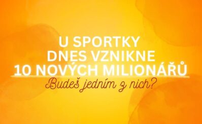 Odnes si z dnešního slosování Sportky bonusový 1 000 000 korun.