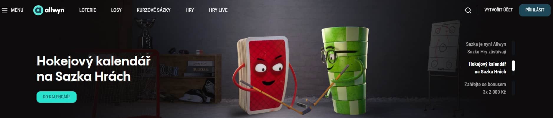 Sazka banner kalendář