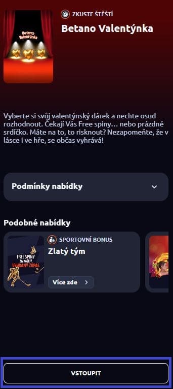 Betano Valentýnka 2