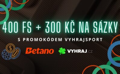 Bonus 400 FS + 300 Kč na Betanu