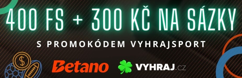 Bonus 400 FS + 300 Kč na Betanu
