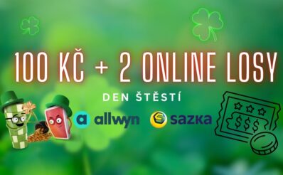 100 Kč + 2 online losy u Allwyn