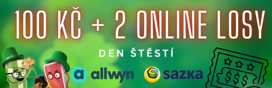 100 Kč + 2 online losy u Allwyn