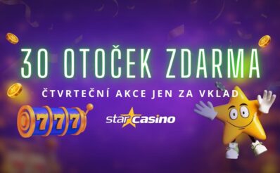 30 free spinů jen za vklad u Star Casina