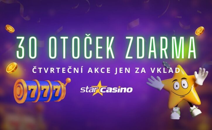 30 free spinů jen za vklad u Star Casina