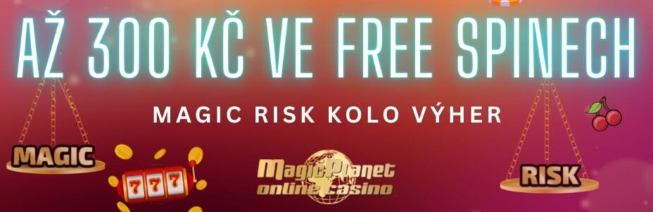 300 Kč ve free spinech u Magic Planet