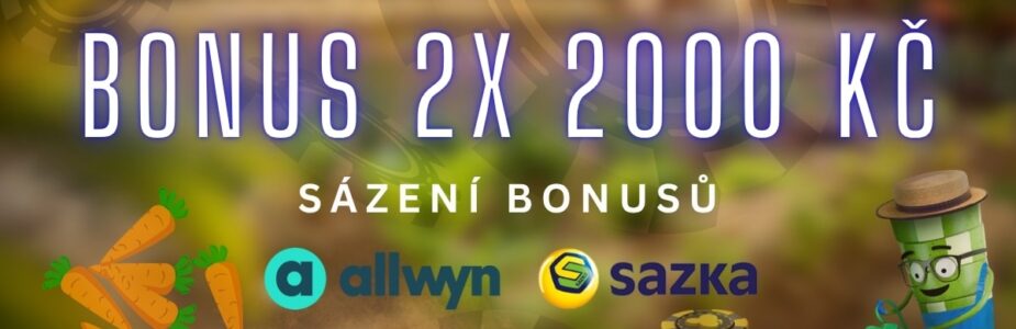 Bonus 2x 2000 Kč od Allwyn (Sazka)