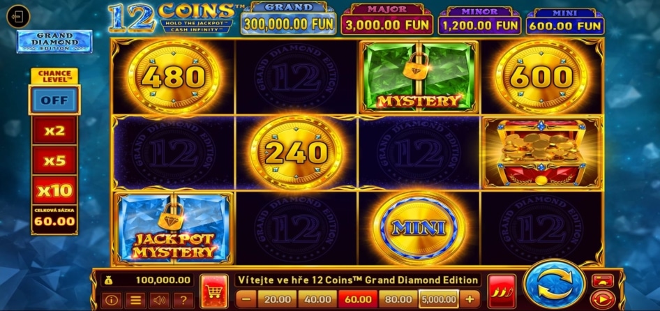 12 Coins Grand Diamond Edition od Wazdan