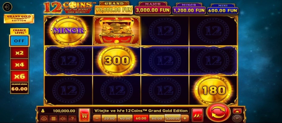 12 Coins Grand Gold Edition od Wazdan