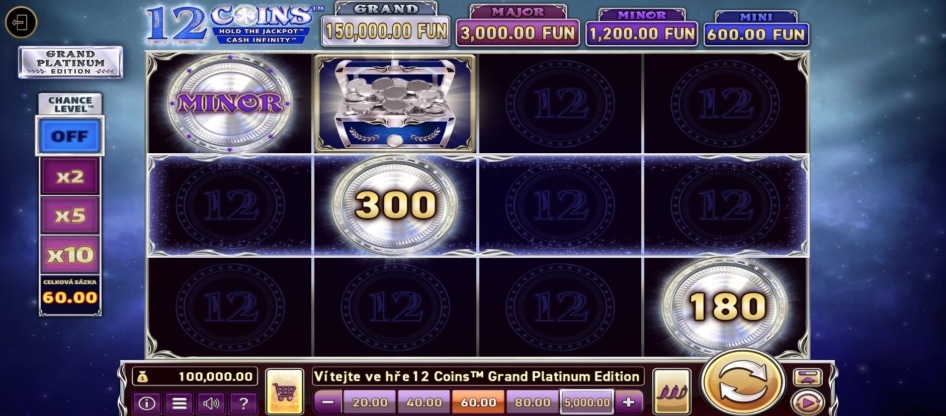 12 Coins Grand Platinum Edition od Wazdan