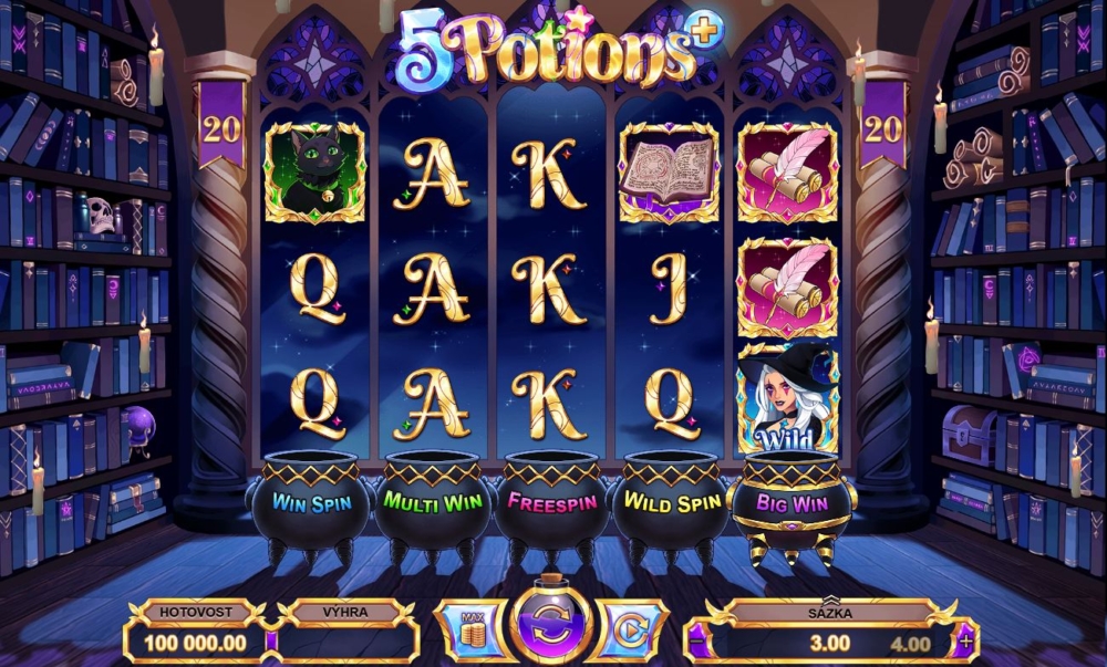 Online herní automat 5 Potions+