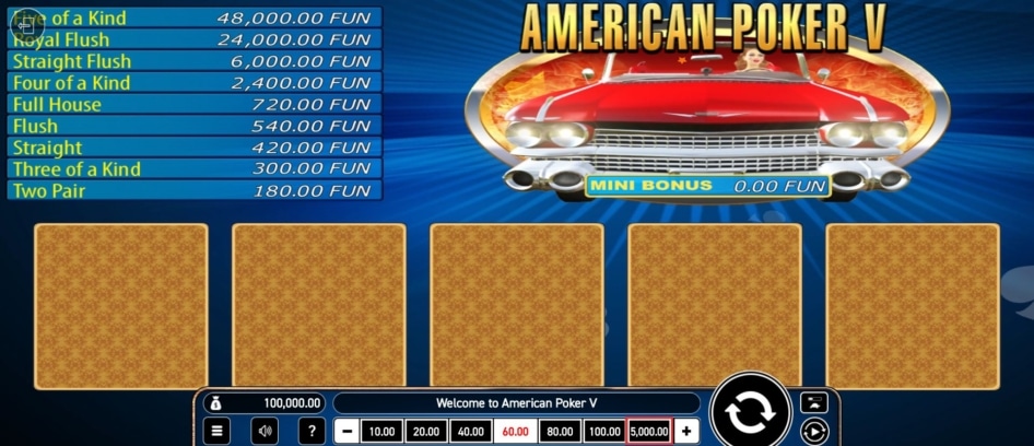 American Poker V od Wazdan