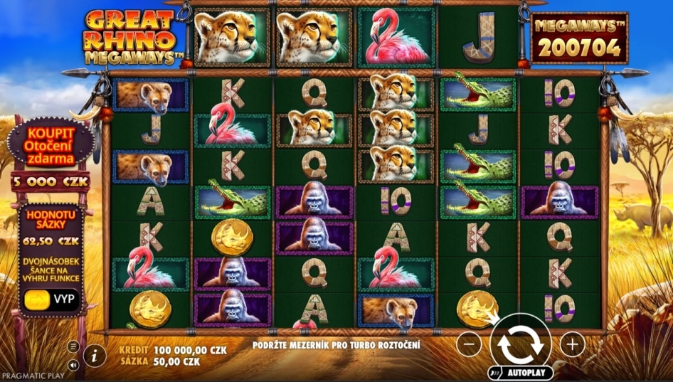 Great Rhino Megaways od Pragmatic Play