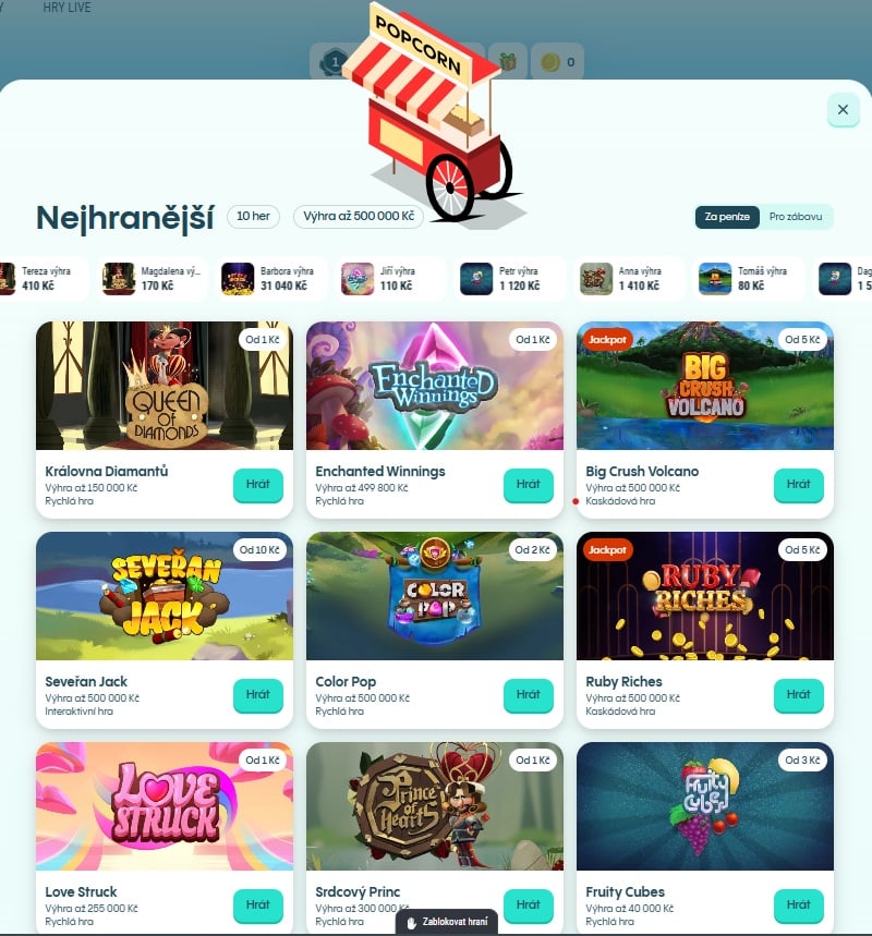 Sekce nejhranější