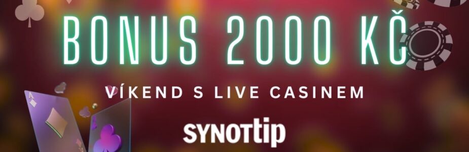 Bonus 2000 Kč v Live casinu u Synottipu