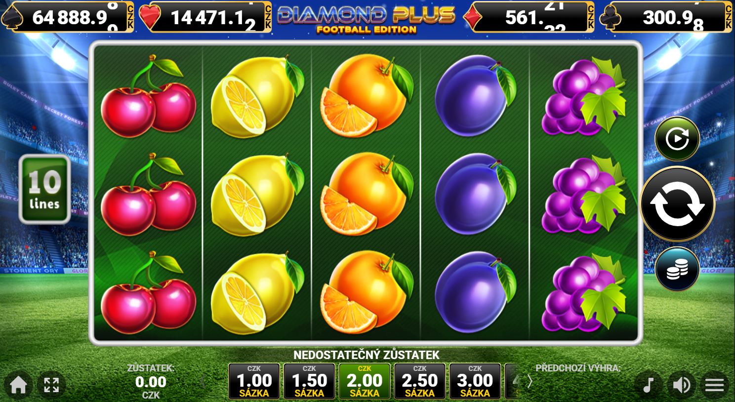 Diamond Plus Football Edition od Amusnet