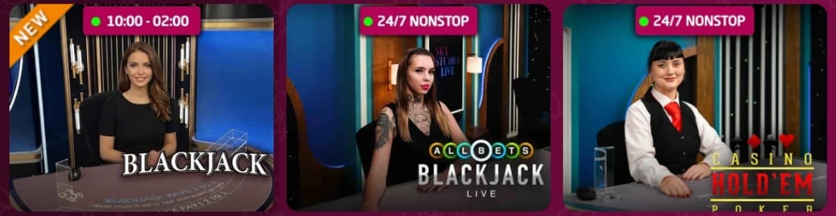 karetní hry Live casino