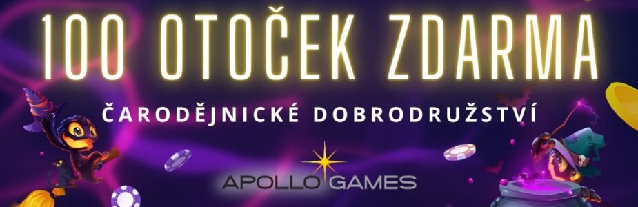 100 čarodějnických spinů na Apollo Games