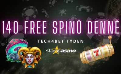 140 free spinů denně od Star Casina