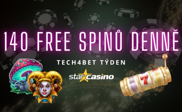 140 free spinů denně od Star Casina