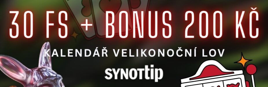 30 FS + bonus 200 Kč u Synottipu
