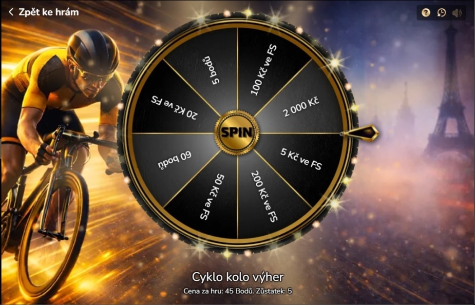 Cyklo kolo výher u Magic Planet