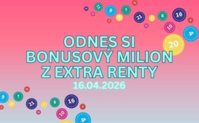 Zkus své štěstí v dnešním slosování o milion korun u Extra Renty!
