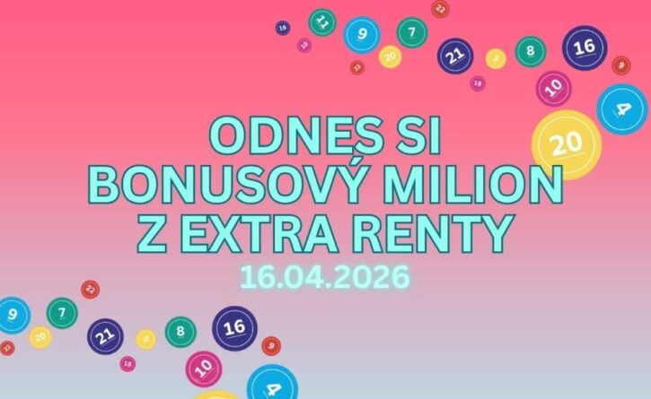 Zkus své štěstí v dnešním slosování o milion korun u Extra Renty!