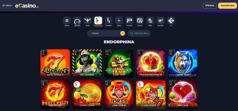 Endorphina na eCasinu