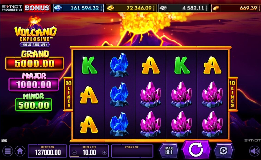 Online herní automat Volcano Explosive