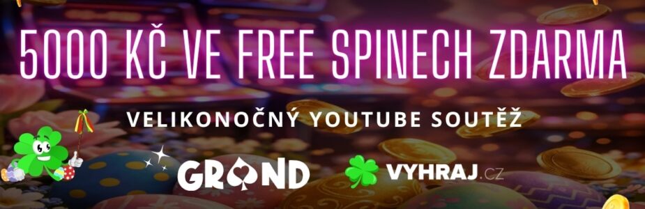 Youtube soutěž o 5000 Kč ve free spinech