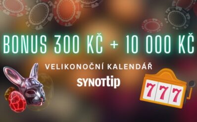 Bonus 300 Kč a VIP bonus 10 000 Kč od Synottipu