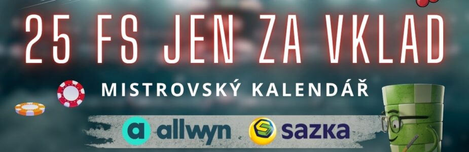 25 free spinů pouze za vklad u Allwynu